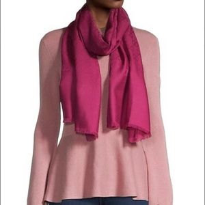 Authentic New With Tags Gucci Monogram GG Fuchsia Long Scarf Wool/Silk